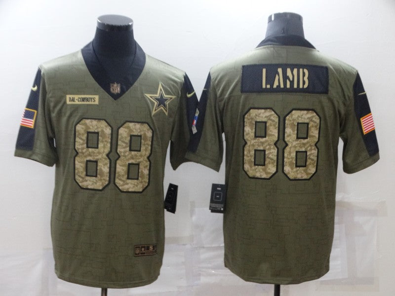 Men's Dallas Cowboys CeeDee Lamb #88 Brown Game Player Jerseys