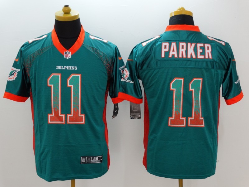 Men's Miami Dolphins DeVante Parker #11 Green Game Jerseys