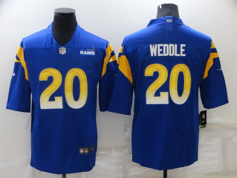 Men's Los Angeles Rams Eric Weddle #20 Blue Game Jerseys