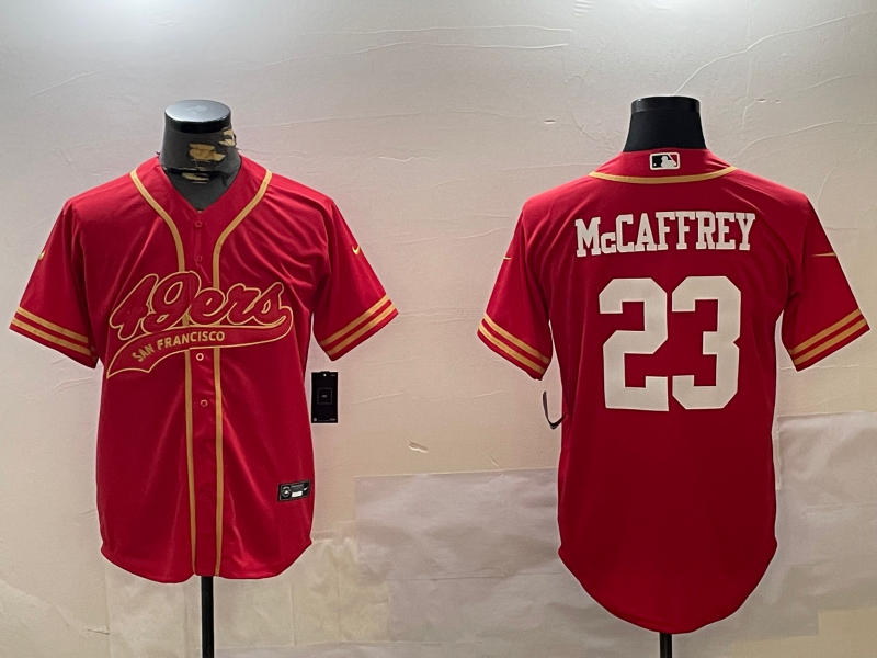 Men's San Francisco 49ers Christian McCaffrey #23 Scarlet Team Game Jerseys