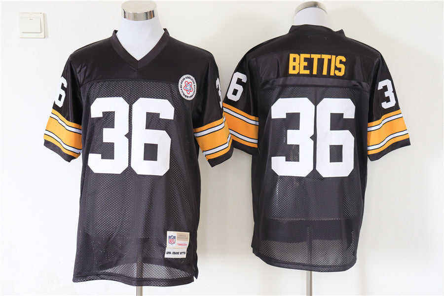 Men's Pittsburgh Steelers Jerome Bettis Mitchell & Ness Black Legacy Replica Jerseys