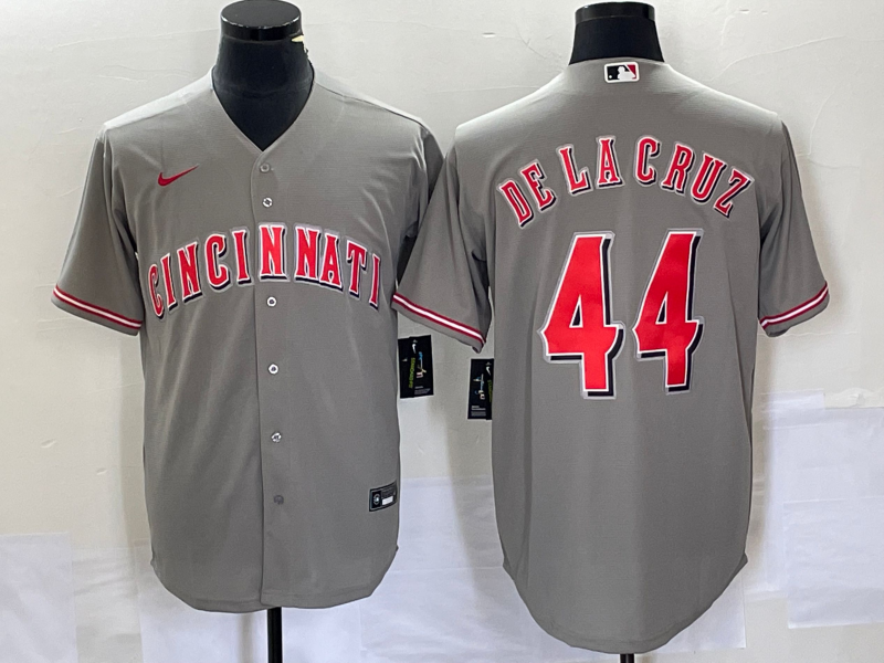 Men's Cincinnati Reds Elly De La Cruz #44 Gray Alternate Replica Jerseys