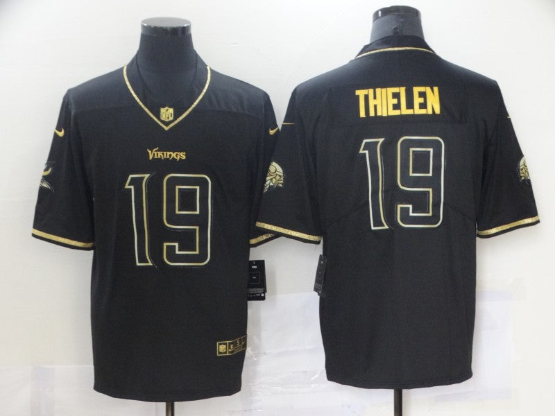 Men's Minnesota Vikings Adam Thielen #19 Black Player Game Jerseys