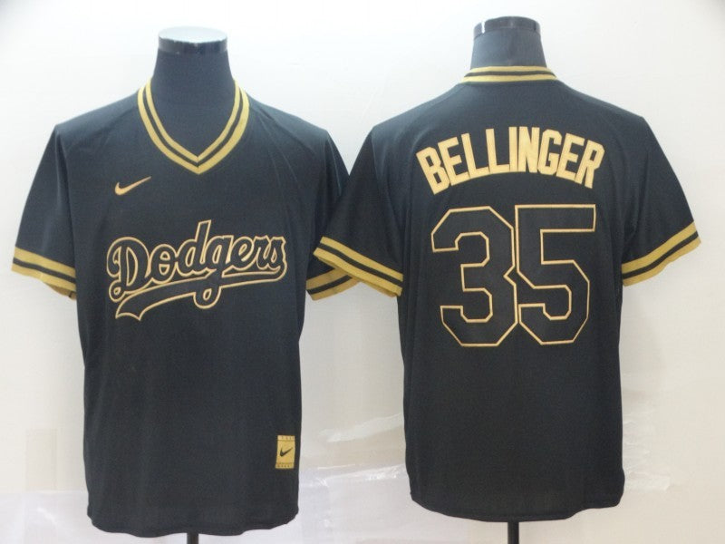 Men's Los Angeles Dodgers Cody Bellinger #35 Black Fashion Stitched Jerseys
