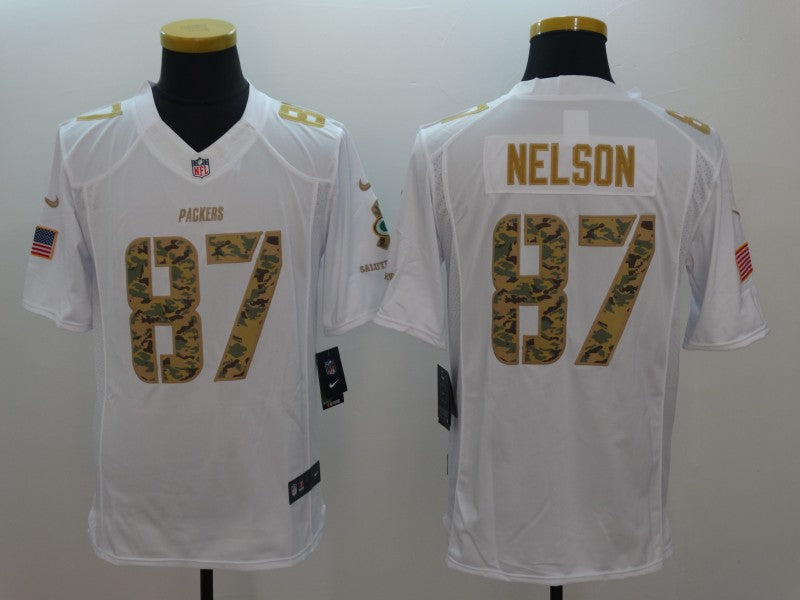 Men's Green Bay Packers Jordy Nelson #87 White Player Game Jerseys