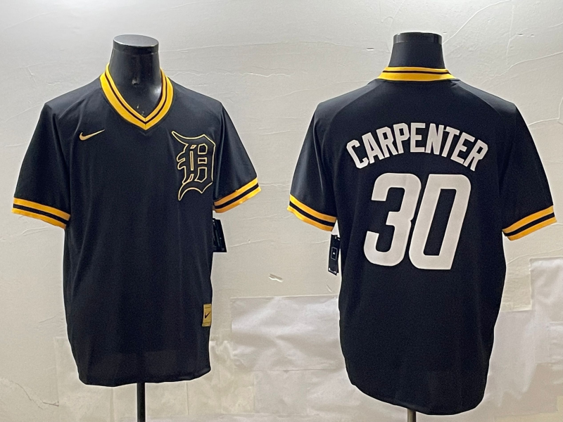 Men's Detroit Tigers Kerry Carpenter #30 Black Replica Player Jerseys
