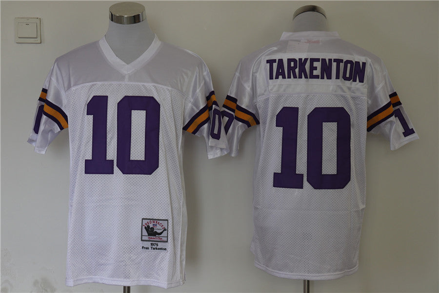 Men's Minnesota Vikings Fran Tarkenton Mitchell & Ness White Legacy Replica Jerseys