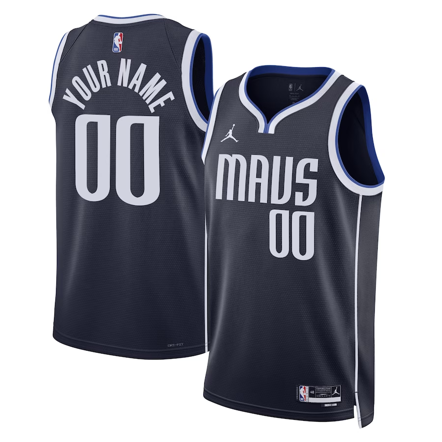 Men's Dallas Mavericks Navy 2022/23 Swingman Custom Jerseys - Statement Edition