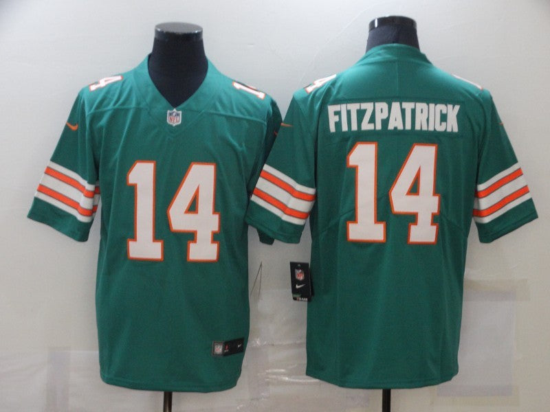 Men's Miami Dolphins Ryan Fitzpatrick #14 Green Game Player Jerseys