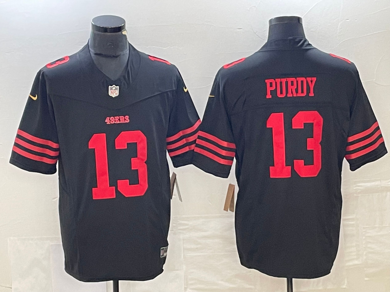 Men's San Francisco 49ers Brock Purdy #13 Black Game Jerseys