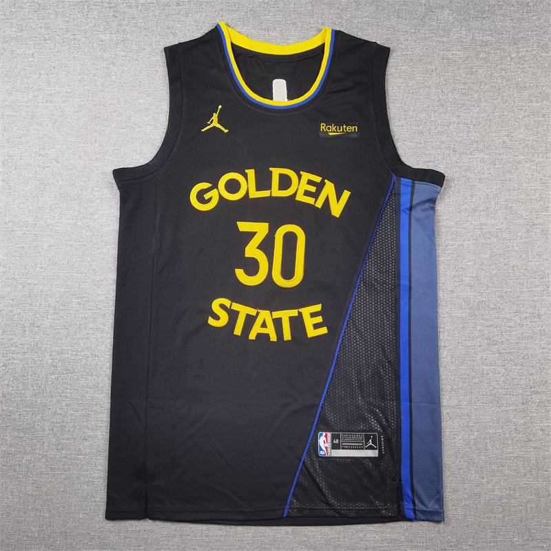 Men's Golden State Warriors Stephen Curry #30 Black 2024/25 Swingman Jerseys - Statement Edition