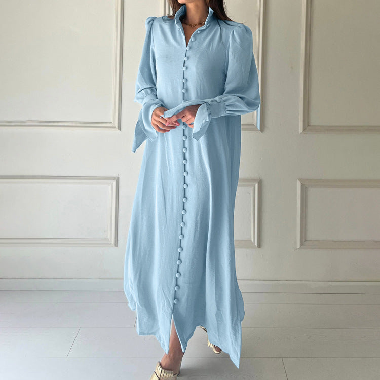Fashionable Dress Casual Slit Long Dress Women