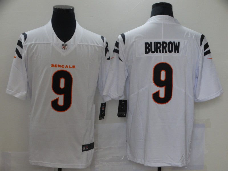Men's Cincinnati Bengals Joe Burrow #9 White Game Player Jerseys