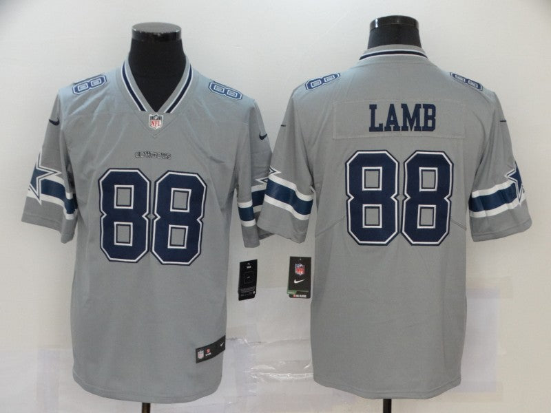 Men's Dallas Cowboys CeeDee Lamb #88 Gray Inverted Legend Jerseys