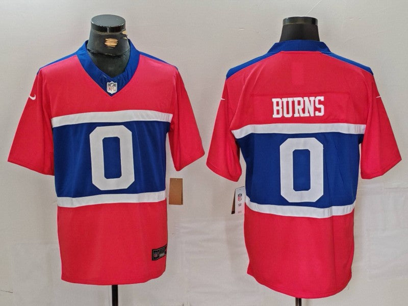 Men's New York Giants Brian Burns #0 Century Red Alternate Player Game Jerseys