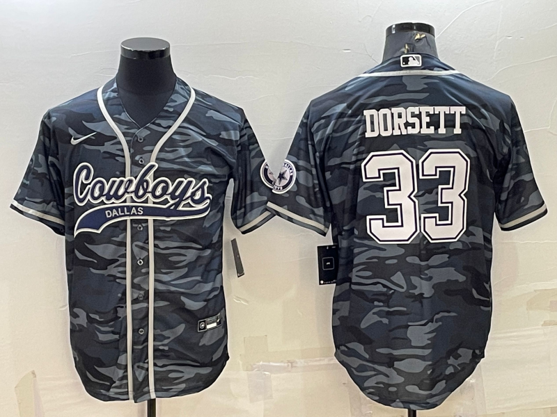 Men's Dallas Cowboys Tony Dorsett #33 Grey Camouflage Game Jerseys Joint Edition