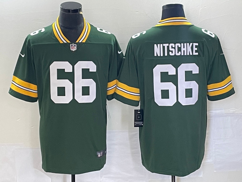 Men's Green Bay Packers Ray Nitschke #66 Green Game Jerseys