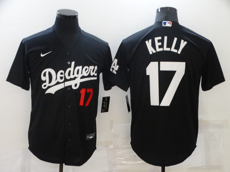 Men's Los Angeles Dodgers Joe Kelly #17 Black Stitched Jerseys