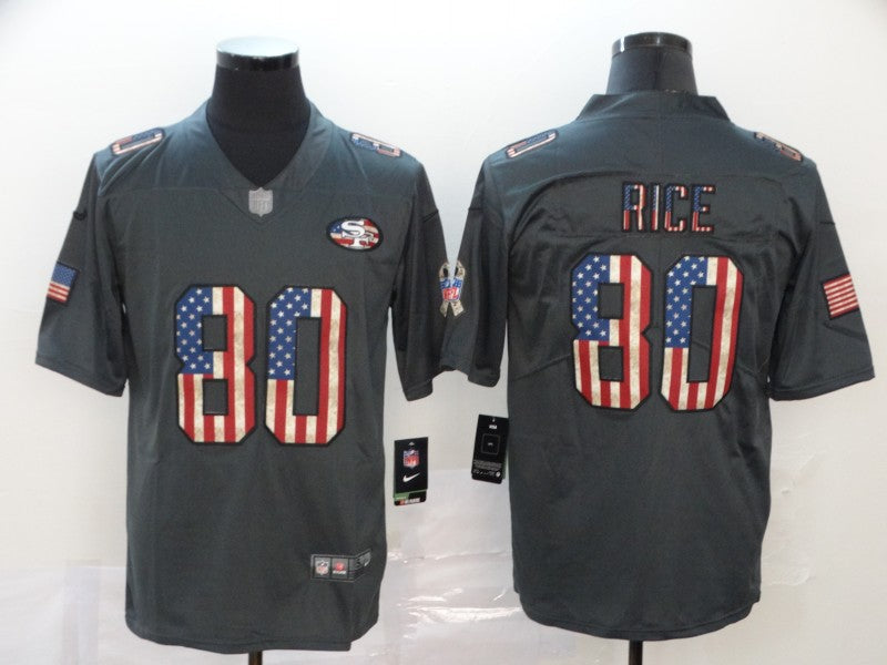 Men's San Francisco 49ers Jerry Rice #80 Black Stitched Game Jerseys