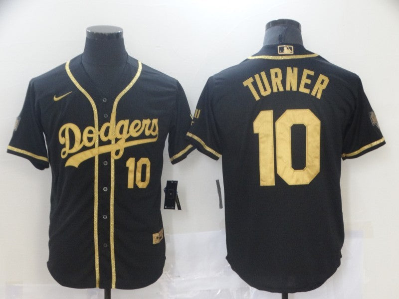Men's Los Angeles Dodgers Justin Turner #10 Black Fashion Stitched Jerseys