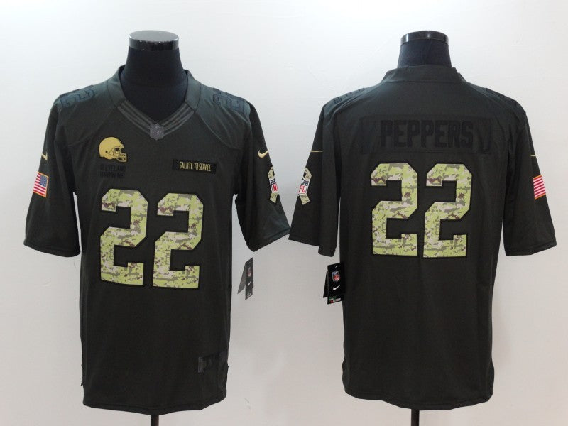 Men's Cleveland Browns Jabrill Peppers #22 Black Game Jerseys