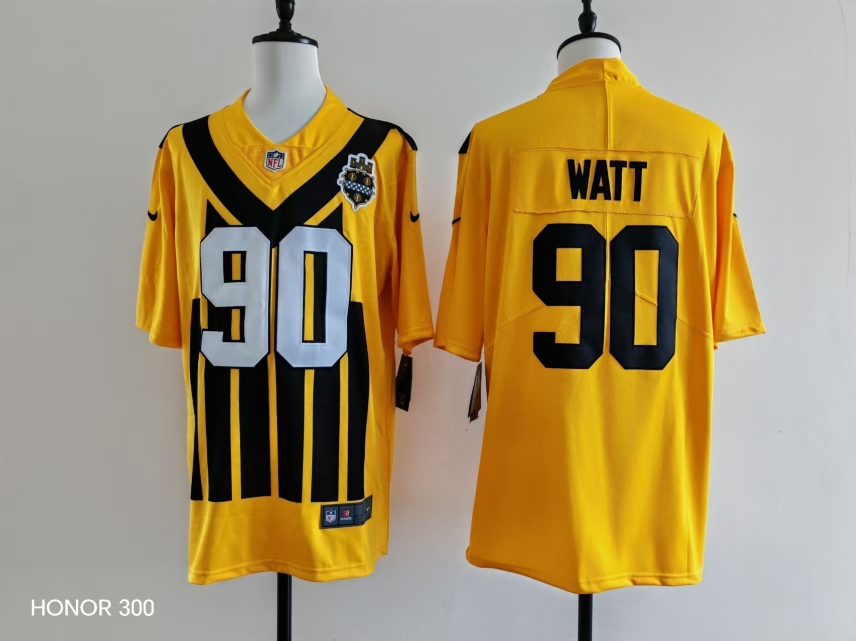 Men's Pittsburgh Steelers T.J. Watt Nike Jersey -  Retro Yellow-1