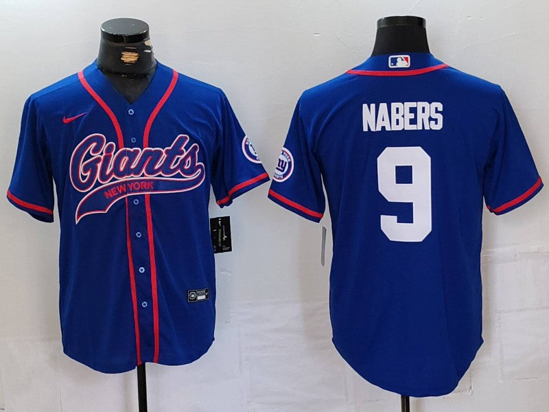 Men's New York Giants Malik Nabers #9 Royal Game Jerseys