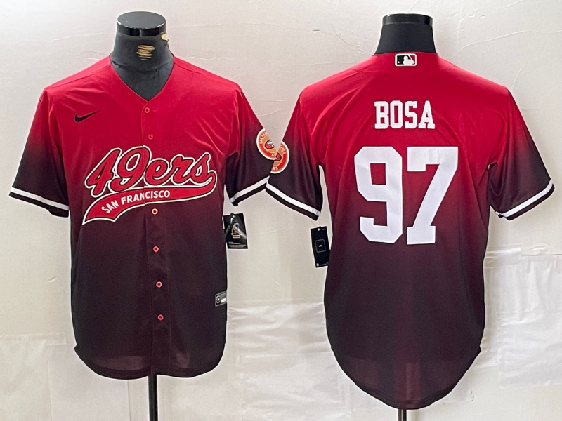 Men's San Francisco 49ers Nick Bosa #97 Scarlet Player Jerseys