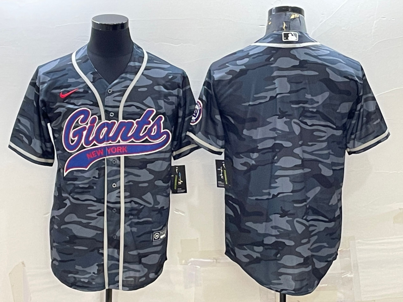 Men's New York Giants Grey Camouflage Blank Jerseys