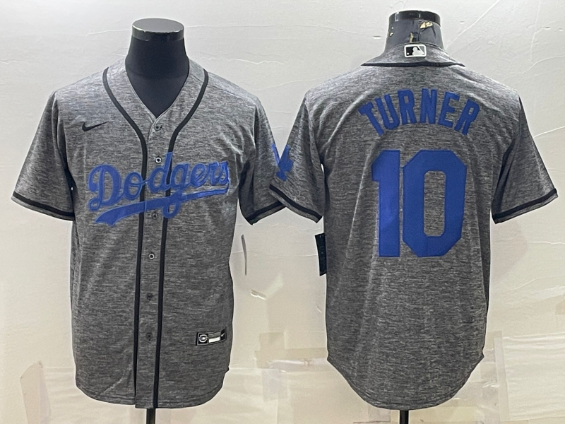 Men's Los Angeles Dodgers Justin Turner Nike Gray City Connect Replica Player Jerseys