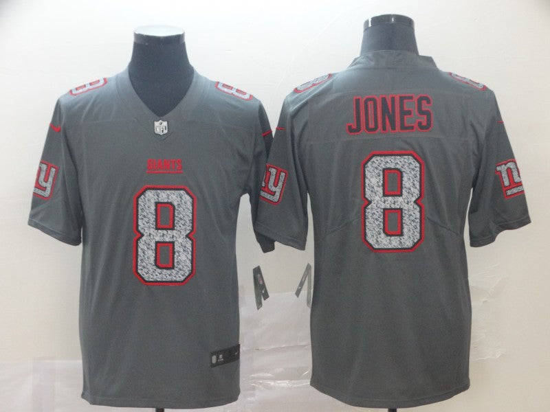 Men's New York Giants Daniel Jones #8 Gray Game Player Jerseys