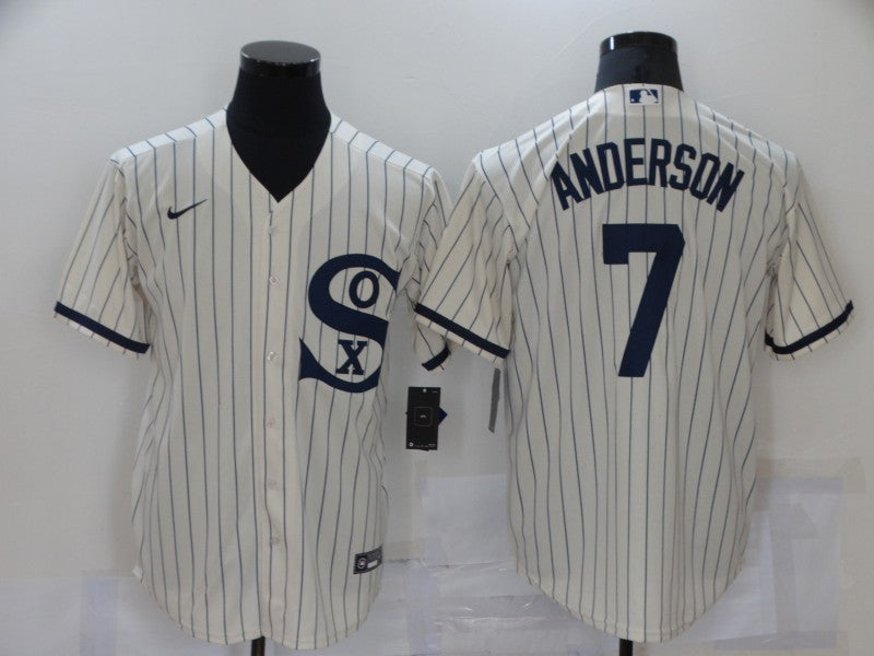 Men's Chicago White Sox Tim Anderson #7 Beige Replica Baseball Jerseys
