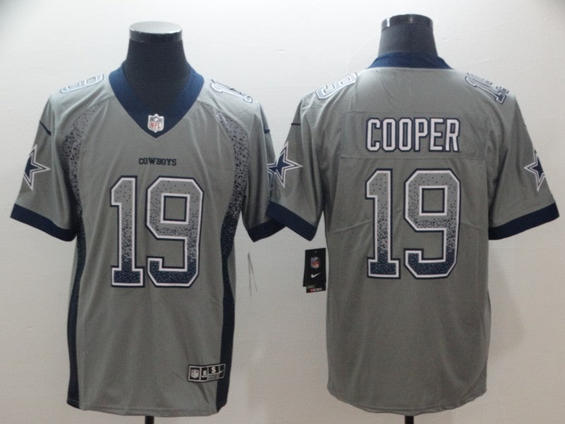 Men's Dallas Cowboys Amari Cooper #19 Gray Game Player Jerseys