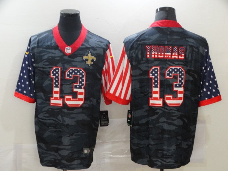 Men's New Orleans Saints Michael Thomas #13 Gray Camouflage Game Player Jerseys