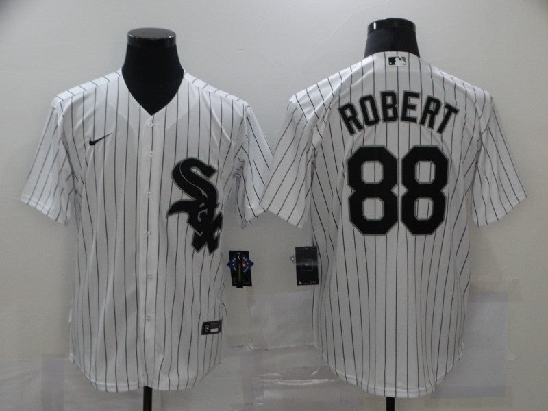 Men's Chicago White Sox Luis Robert #88 White Replica Baseball Jerseys