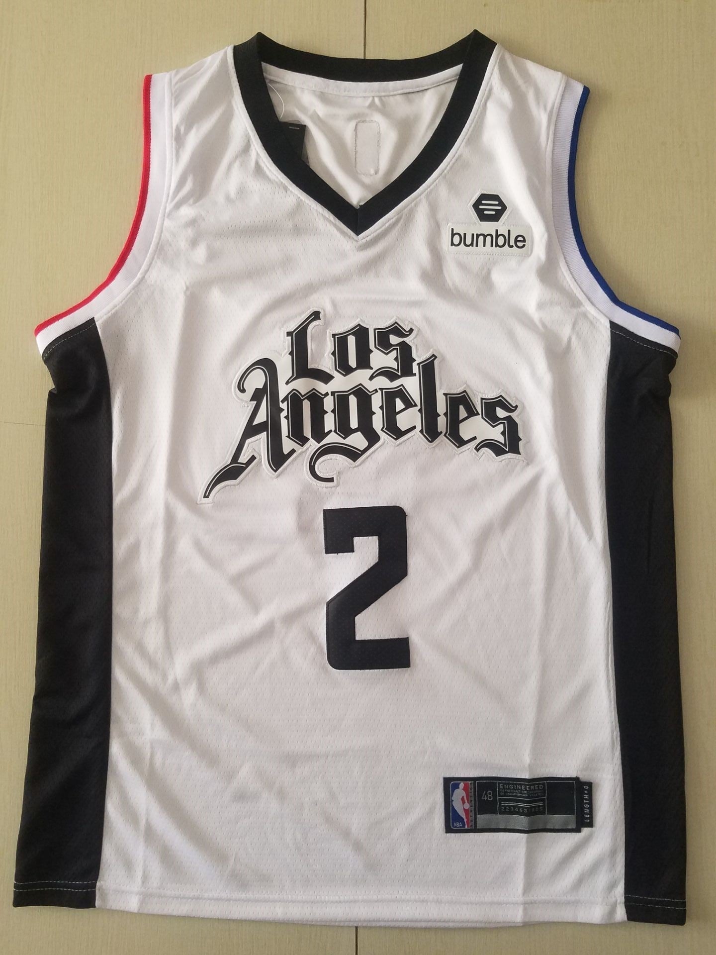 Men's LA Clippers Kawhi Leonard #2 NBA White Swingman Player Jerseys