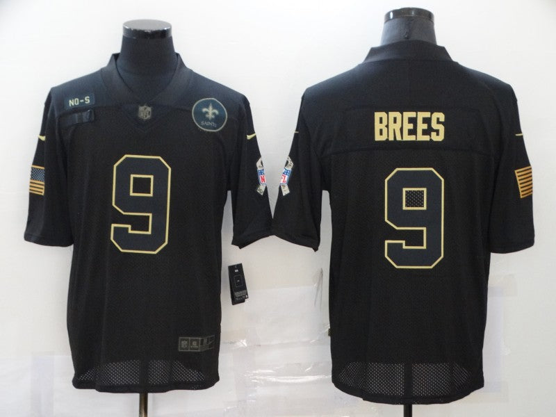 Men's New Orleans Saints #9 Drew Brees Black Player Game Jerseys