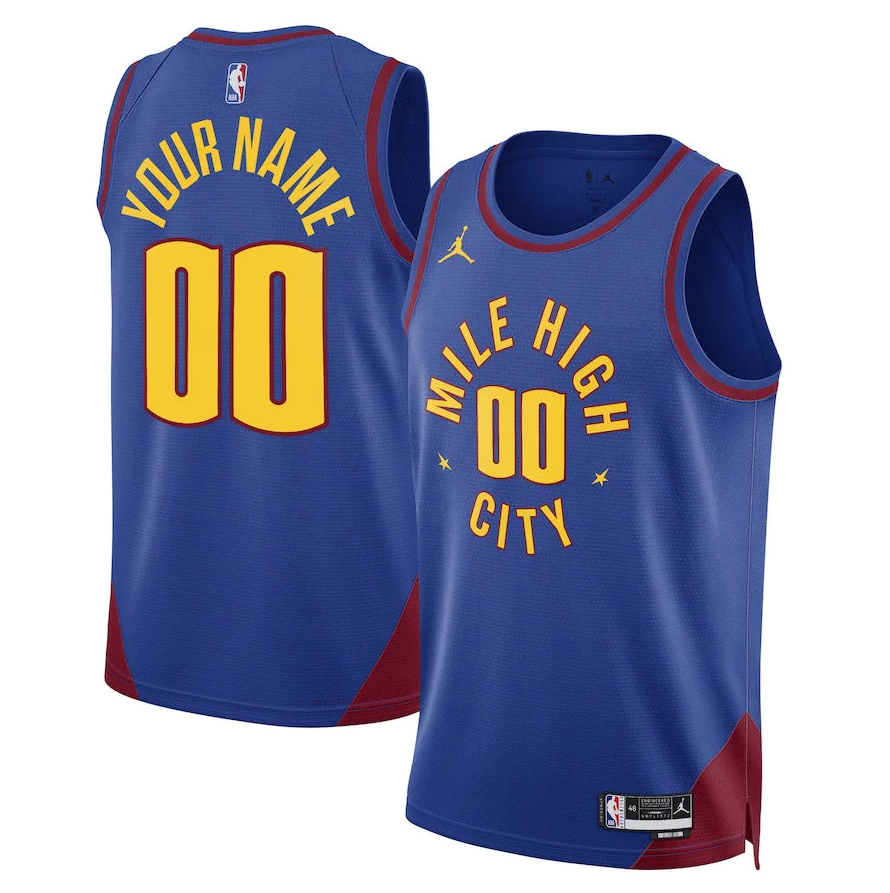 Men's Denver Nuggets Swingman Player Custom Jerseys Blue