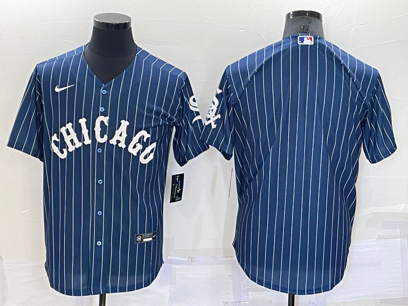 Men's Chicago White Sox Blue Replica Blank Jerseys