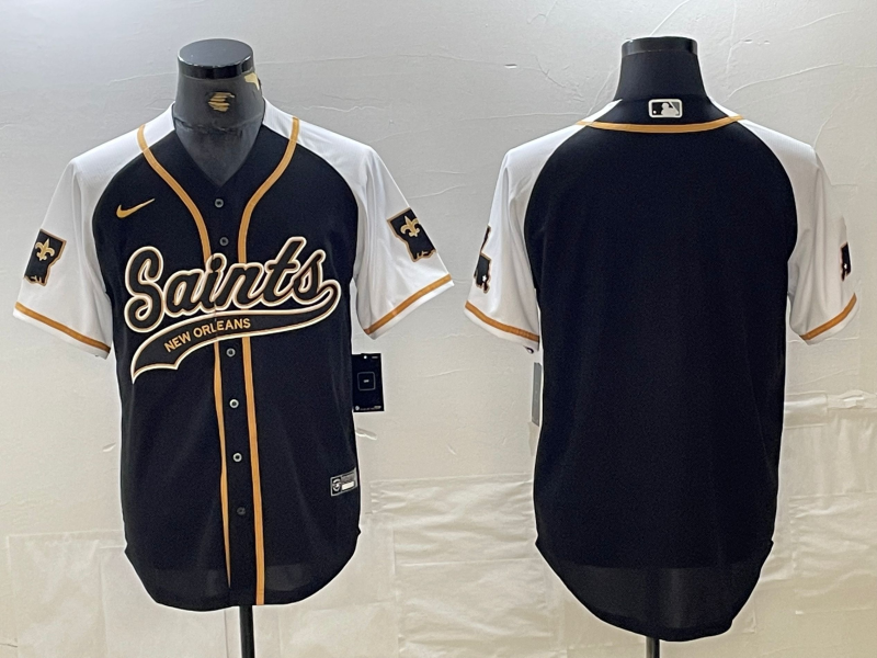 Men's New Orleans Saints Black Blank Game Jerseys