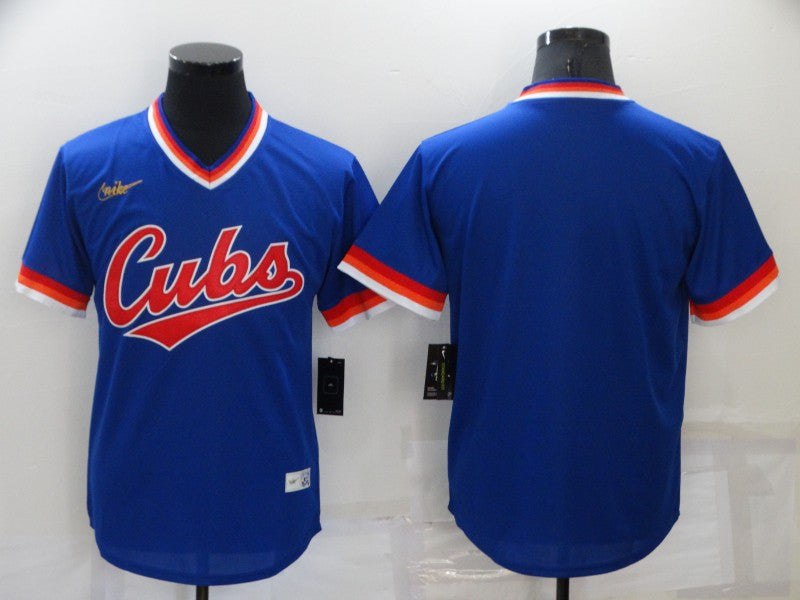 Men's Chicago Cubs Blue Blank Replica Jerseys