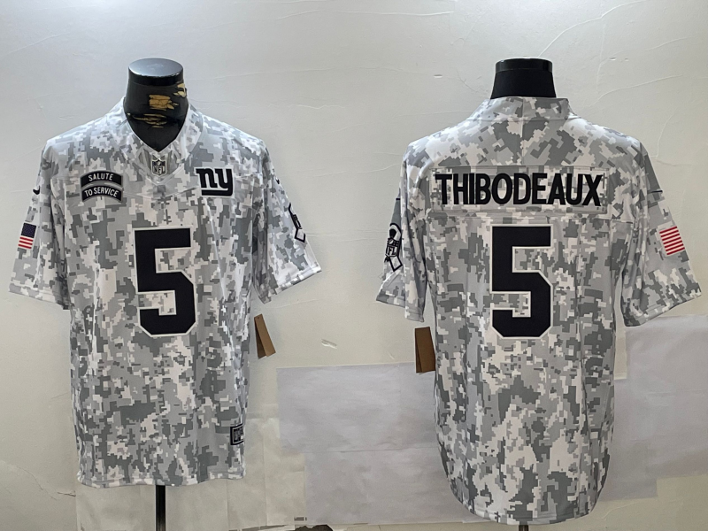 Men's New York Giants Kayvon Thibodeaux #5 Arctic Camo 2024 Salute to Service Limited Jerseys