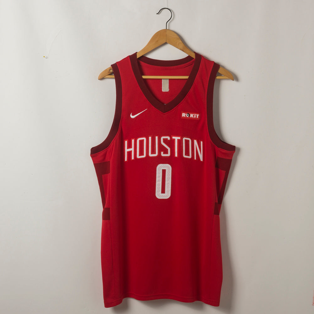Men's Houston Rockets Russell Westbrook #0 NBA Red Classics Swingman Jerseys