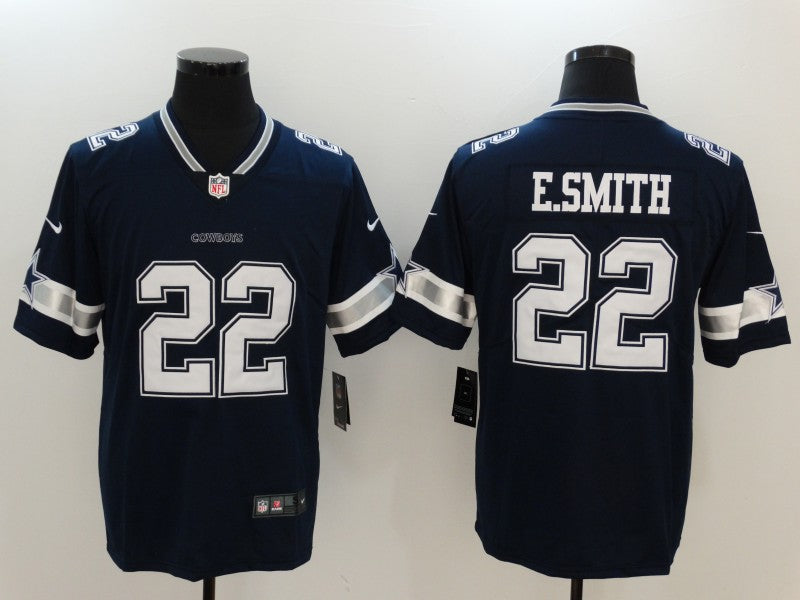 Men's Dallas Cowboys Emmitt Smith #22 Navy Game Player Jerseys