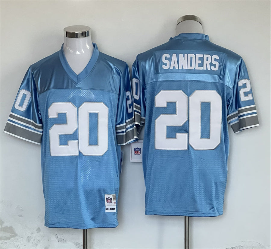 Men's Detroit Lions Barry Sanders Mitchell & Ness Blue Legacy Replica Jerseys