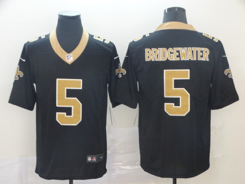 Men's New Orleans Saints Teddy Bridgewater #5 Black Game Jerseys