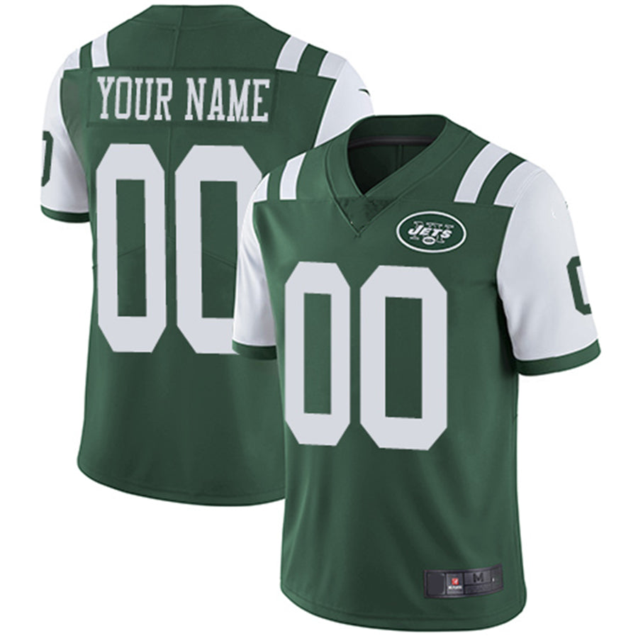 Custom1 New York Jets Home Green Vapor Untouchable Limited Jerseys American Stitched Jerseys Football Jerseys