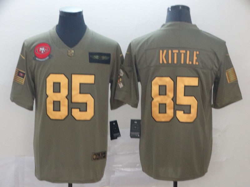 Men's San Francisco 49ers George Kittle #85 Brown Game Player Jerseys