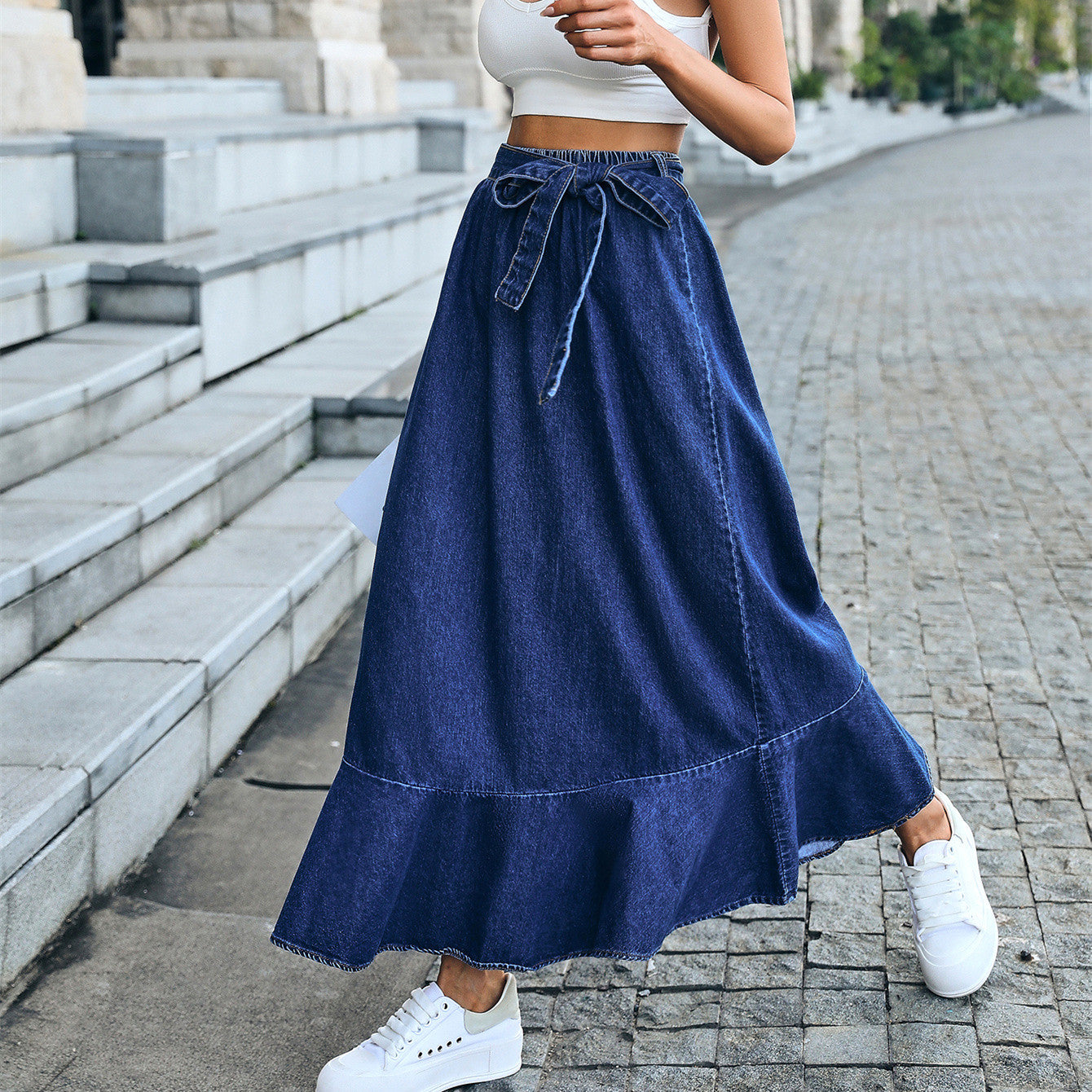 Classic Skirt Ladies Fashion Casual Denim Skirt Women