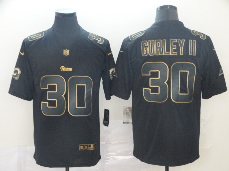 Men's Los Angeles Rams Todd Gurley II #30 Black Game Player Jerseys